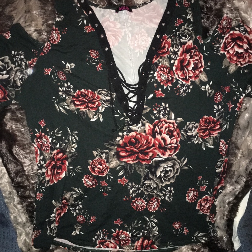 Nice floral green shirt